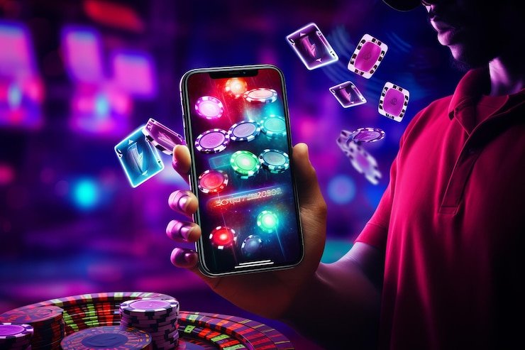 Tampilan studio live dealer pantaislot dengan dealer profesional dan antarmuka permainan meja di ponsel